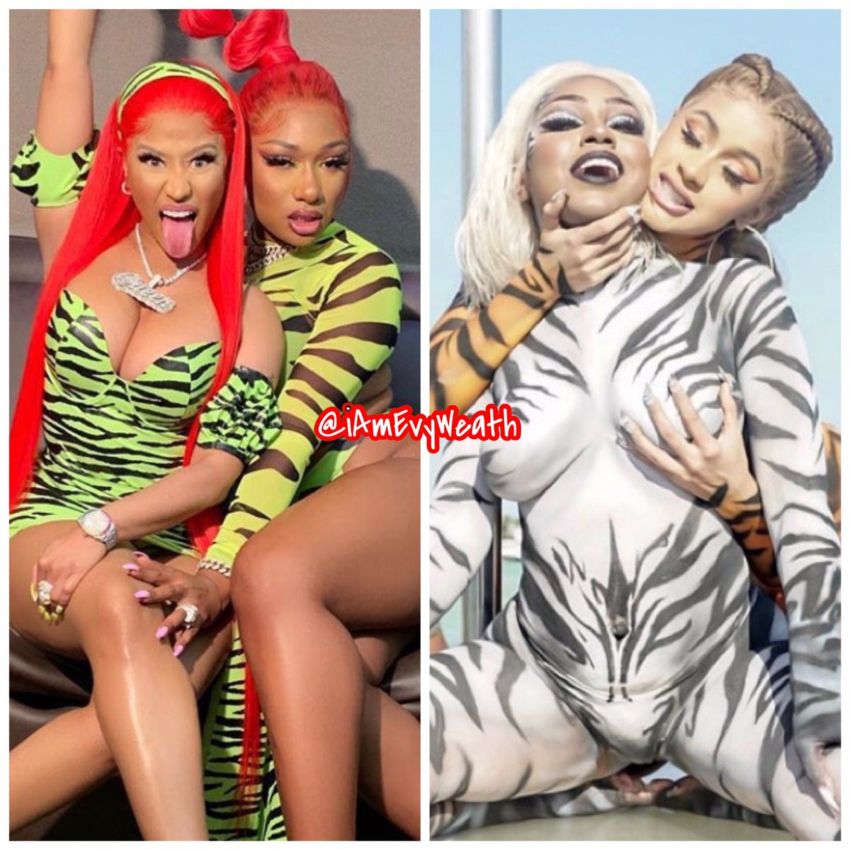 EvyWeath's tweet photo. #DontRunFromMeFriend 💯🤪🤩
Are @nickiminaj and @theestallion trolling #citygirls and #cardib?! NICKI, 2 points! #HotGirlSummer #megantheestallion #iamevyweath #trendingnow #musicindustry #femalerappers https://t.co/BpPL8j5MXj