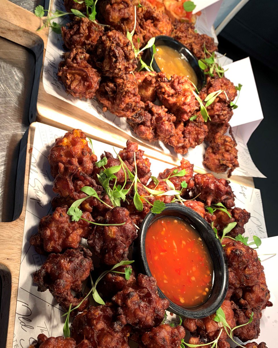 The_Wardroom's tweet photo. Sweetcorn Fritters &amp; Curried Sweet Potato Bites

We will just leave this here... 

#Canapes #CairnCollection https://t.co/J3vzEBuBzd