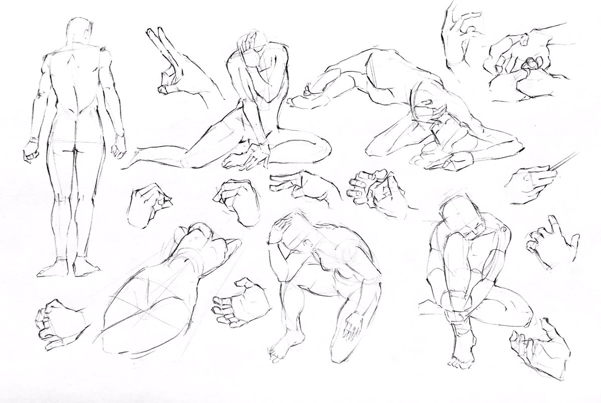 毎日ブレずにポーズ練習

もっと立体的な箱をイメージして描くと、奥行きのあるポーズも楽になるのかもしれない 