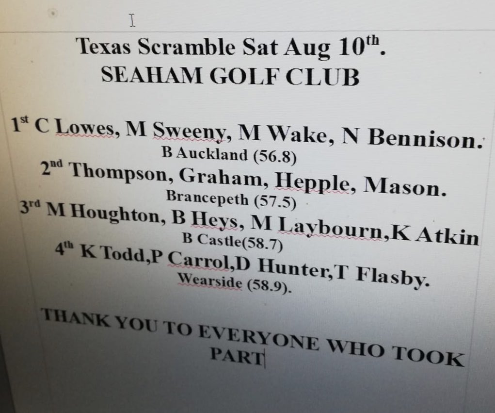 Seaham Golf Club tweet media