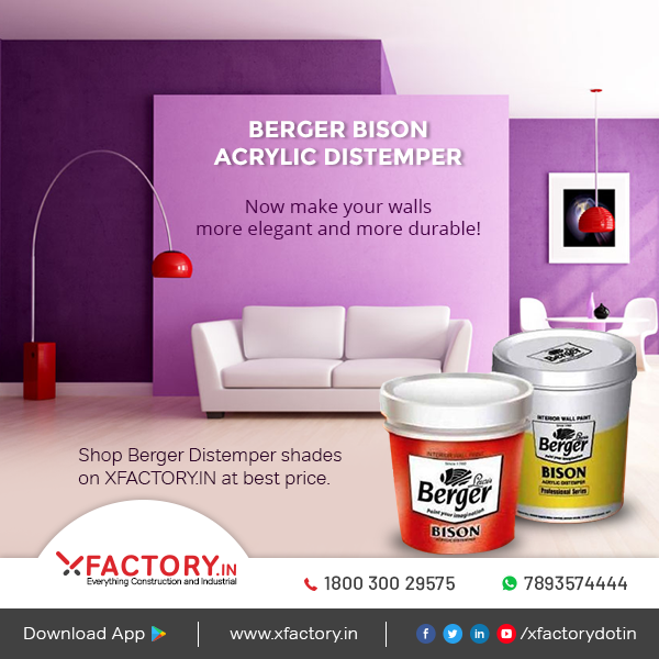 XFACTORYDOTIN's tweet photo. Now shop Berger Distemper shades online at https://t.co/h7EzjRQ4Lh at Best Prices!

https://t.co/b4MfDm6EWT

#bergerpaints #buybergerpaintsonline #wallpaintsonline #bergerdistemperprices #XFACTORYIN #xfactory #startup #hyderabadstartup #onestopsolution #allatoneplace https://t.co/lajOU9skr9