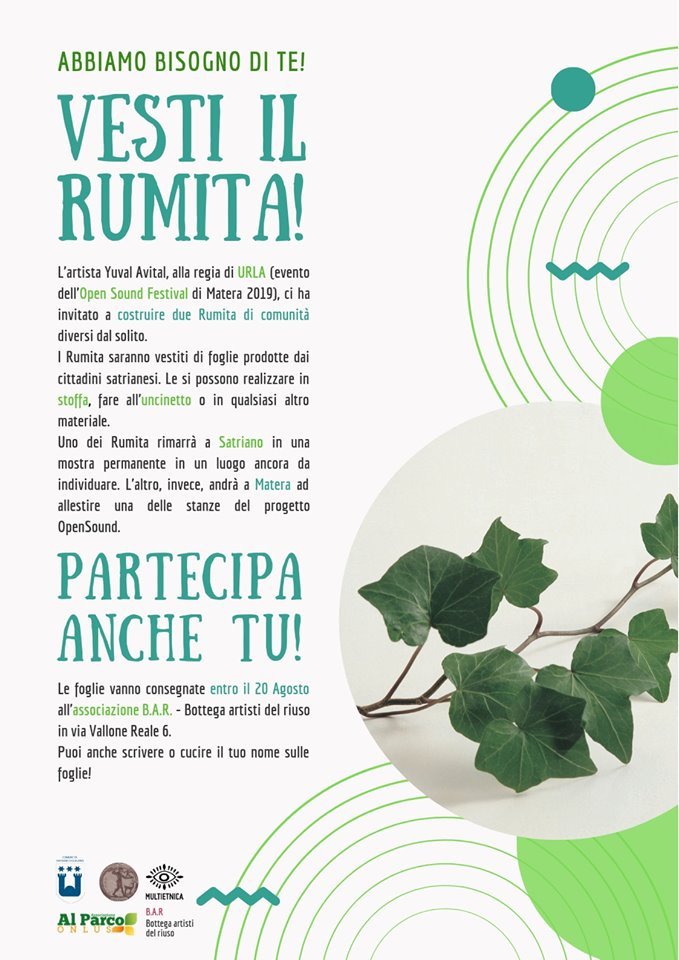 a8enga's tweet photo. #roadTo #OpenSoundFestival #URLA #partecipazione Bello osservare come si stanno attivando le #comunità della Basilicata coinvolte nel progetto https://t.co/yUdcmCCbtd #OSF19 #Matera2019 #CarnevalediSatriano #vestiilrumita @PaoloVerri @ariane_bieou @quentinatara @emmcurti https://t.co/bHP6dEFm18