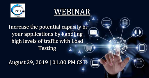 PPTCORPORATION's tweet photo. Many organizations wants to be agile, release applications faster but they struggle when it comes to testing. In this webinar we will demonstrate how Load Testing can increase the potential capacity of applications by handling high traffic. Register here: https://t.co/PsefARXHla https://t.co/bKGvVye2GP