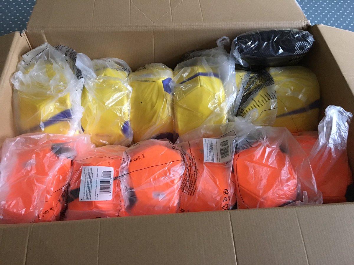 haworth_andy's tweet photo. New balls arrived ready for the new junior GK coaching starting September at @WD_CFC #needApump #GKN https://t.co/Y9FzYTYaid