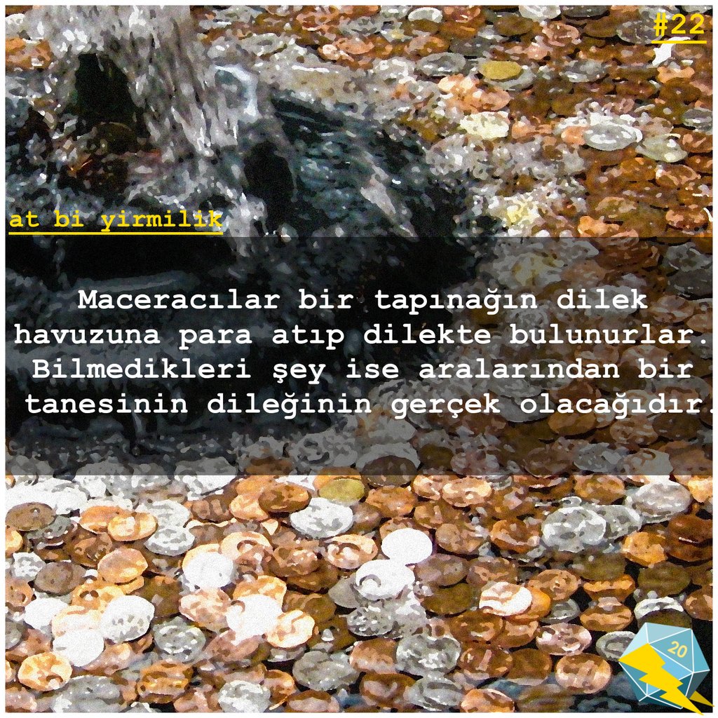 Tanrılar kullarını her zaman yoklukla sınayacak değil ya. Biraz da varlıkla sınasınlar bakalım. 

#frp #rpg #DnD