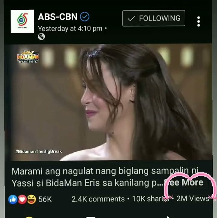 Analyn04985627's tweet photo. Grabi hanggang ngaun usap usapan parin sampal ni yass kay Eris galing galing kasi grabi mga views super million views ππ @Yassizzle #showtimebidaman #FPJAP3Ugali https://t.co/juPnoxgEKn