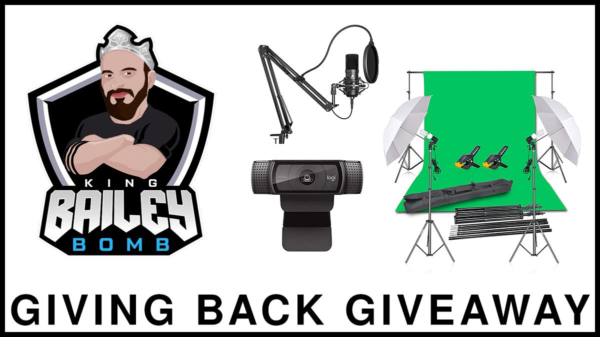 OhKayBet's tweet photo. 🔥🔴 GIVEAWAY TIME! 🔴🔥

Mic Kit, Green Screen Kit, and Logitech C920

All you have to do is:

✅Follow @KingBaileyBomb 
♻️Retweet this lovely tweet
💝 Tag some friends who could use it!

Good luck -- Winner Picked on Sept. 1st https://t.co/m5TcjwUYXS