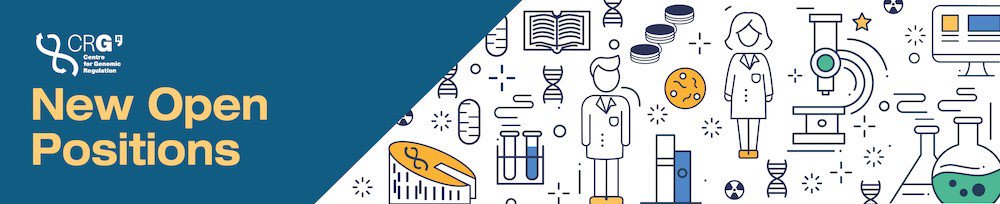 CRGenomica's tweet photo. 📢 #CRG #JobOpening
Last days!

A #ComputationalBiologist researcher position is available in the lab of @maradierssen at the #CRG. We seek a #Physicist, #ComputationalBiologist, #ComputationalEngineer or #Mathematician

Apply by August 15th, 2019

➡️https://t.co/kolhwoEnY5 https://t.co/TqNgDJw7iZ