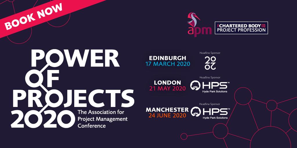 APMProjectMgmt's tweet photo. We are excited to announce the launch of the new series of APM conferences ‘Power of Projects’. The conferences will discuss the changing role of #projectmanagement, the people factor, and the value it brings. Super early bird tickets available: https://t.co/MaU1BqwY7G #APMconf https://t.co/zLLCVSTeru