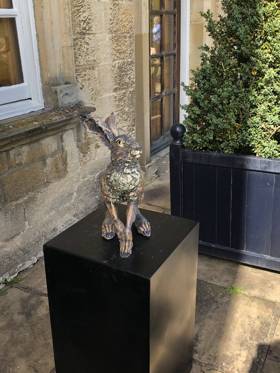 NunningtonHall's tweet photo. We love this beautiful hare from the David Cooke exhibition. #davidcooke #nt #nunnigtonhallgardensandexhibitions #nunningtonhall #nunningtonhallandgardens #hare #sculpture #yorkshire #exhibition #nunningtonexhibitions https://t.co/yHwtcM28CA