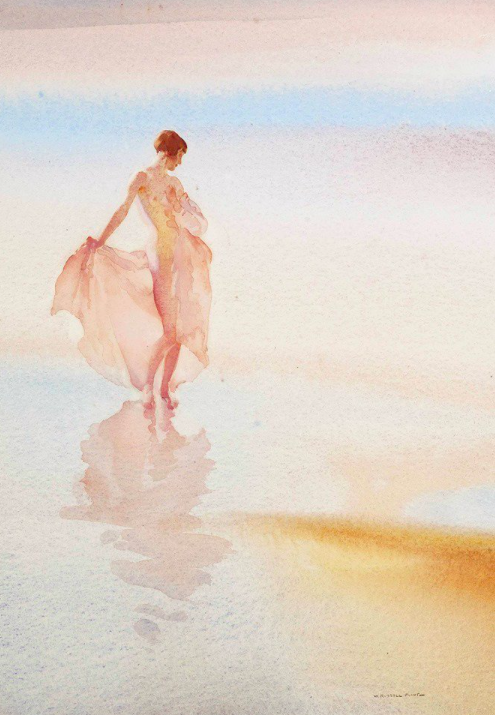 robertsnickc's tweet photo. ‘The Beach Butterfly.’ #Painting by William Russell Flint (1880-1969) #art https://t.co/zM6jiPQEUT