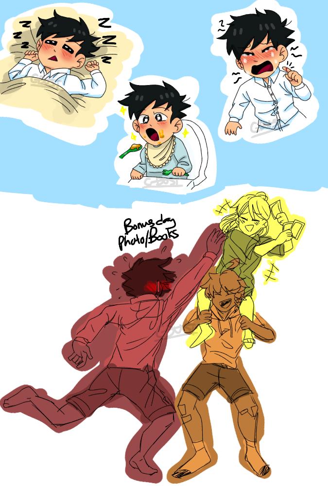 comicaldust's tweet photo. BONUS DAY
RAy,LIL BABY RAAaaaYyy
#RayannaWeek2019 #thepromisedneverland #tpn #rayanna https://t.co/OViBgAySlW
