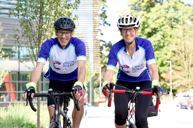 CRUKShops's tweet photo. Do you have the #MondayMotivation to start an epic 420-mile cycling challenge? That's exactly what @patrickjmcguire and @DuncombeSue are doing right now for @CR_UK!

Find out more and donate: https://t.co/102VkDM1N0 🚴‍♂️🚴‍♀️
#N2S4CRUK https://t.co/AWBbxpjezM