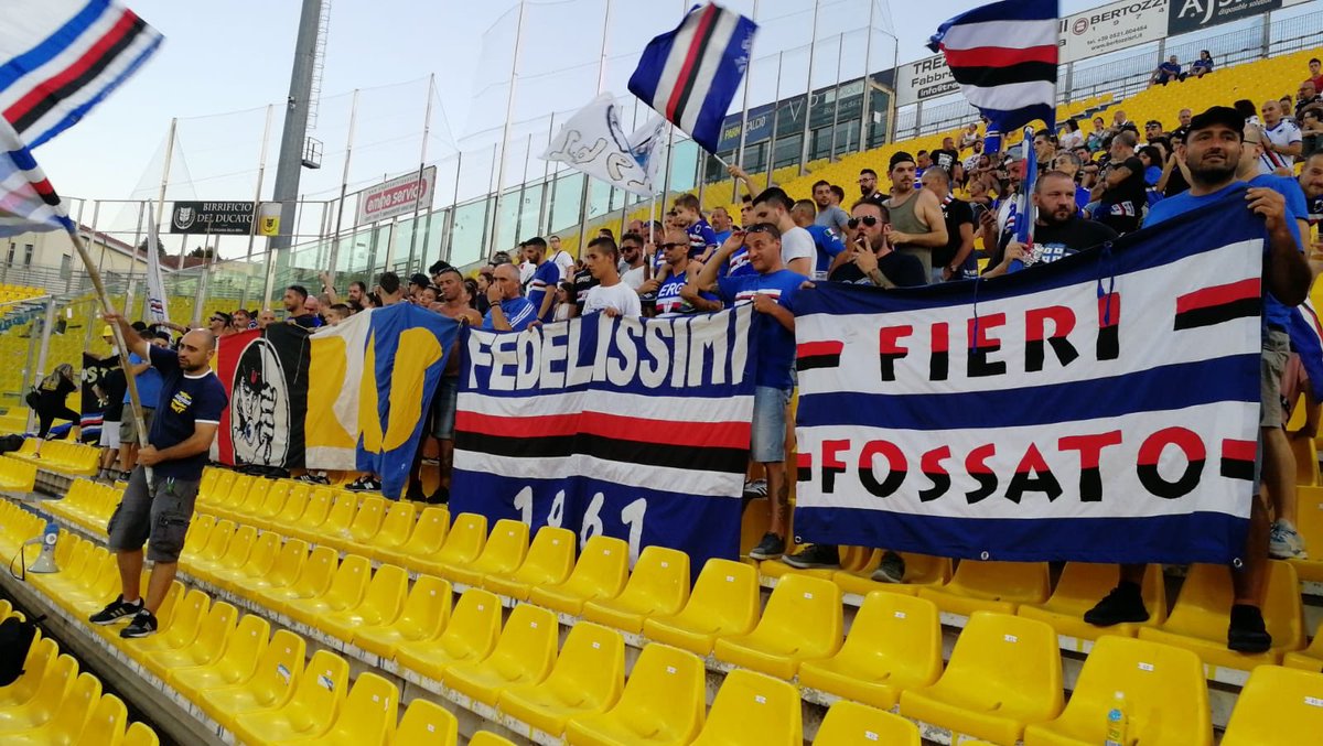 Maglia12Milano's tweet photo. E... per chi come noi a #ParmaSamp c’era, sotto il torrido sole, aldilà del risultato #forzaragazzi ‘90 minuti di cori insieme 👏👏👏#sempreforzasamp #forzasamp #sempreconte #sampthingdifferent #maglia12milano #blucerchiati di #milano e #provincia https://t.co/JGbGK8gkzY