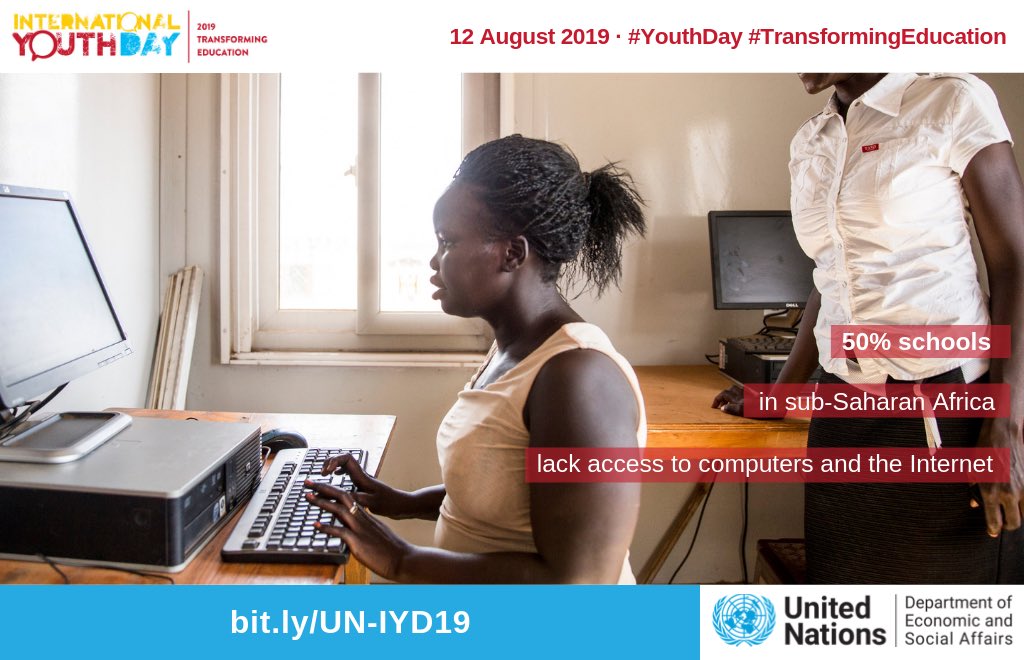 GlobalGoalsUN's tweet photo. Transforming education means making it relevant for the realities and requirements of the 21st century.

On International #YouthDay &amp; everyday, we call for quality education for all that is fit to deliver the #GlobalGoals. Learn more 🔗
https://t.co/xy2G6sJDAq https://t.co/UEmsNFivjb