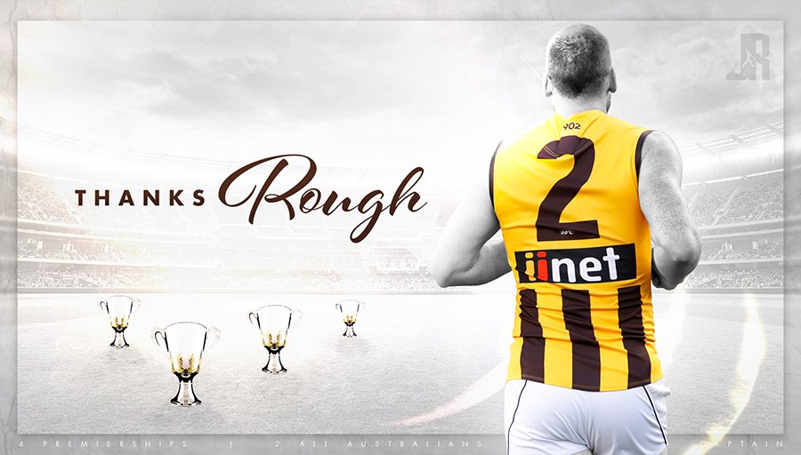 HawthornFC's tweet image. What a player.

What a career.

Jarryd Roughead will hang up the boots at season's end, after an incredible 15-year journey. 💛💛💛

📝: bit.ly/RoughCallsTime

#ThanksRough