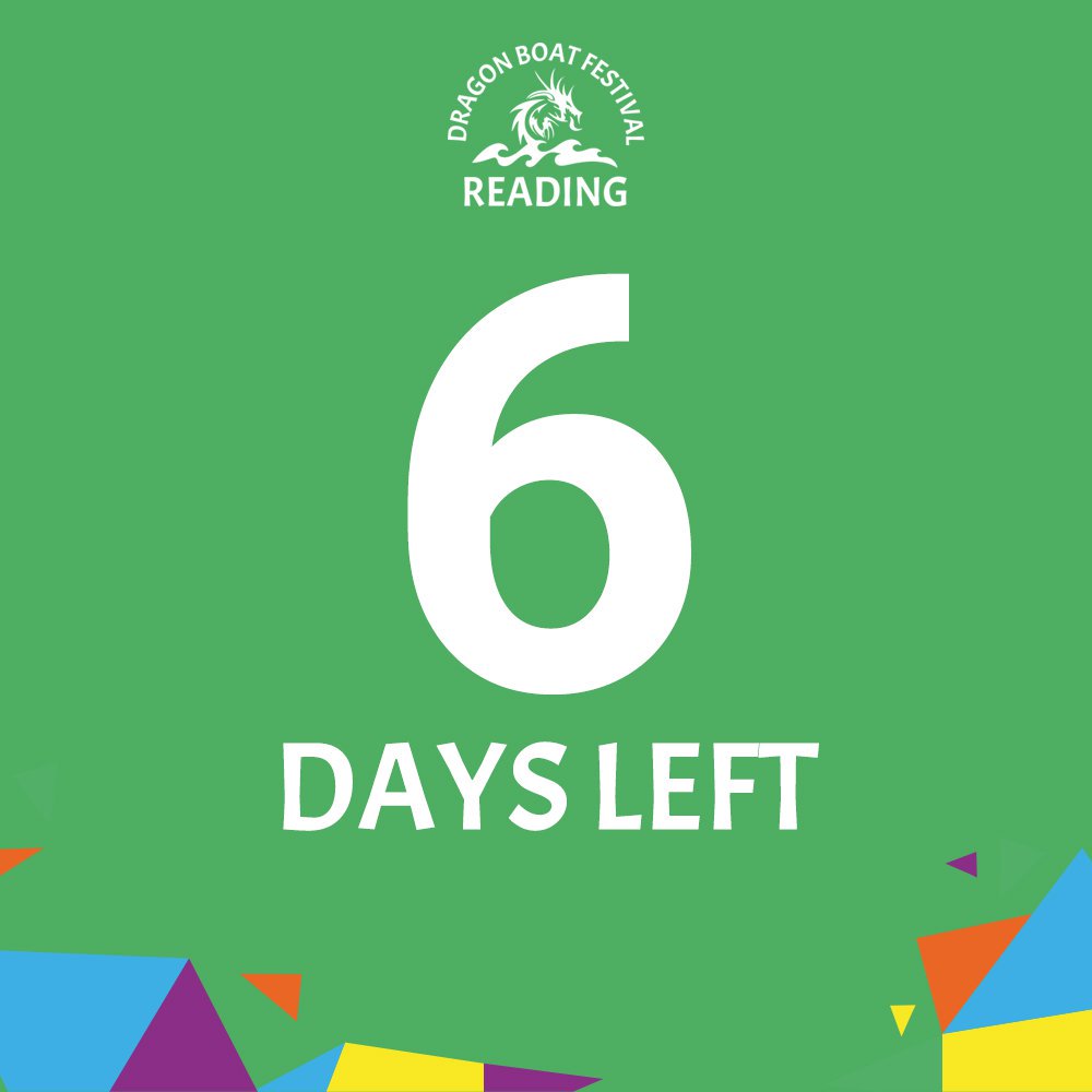 ReadingDBF's tweet photo. Only 6 days left to the #Reading Dragon boat festival. Have you got what it takes to Race the dragon? https://t.co/BSfugh3eoy