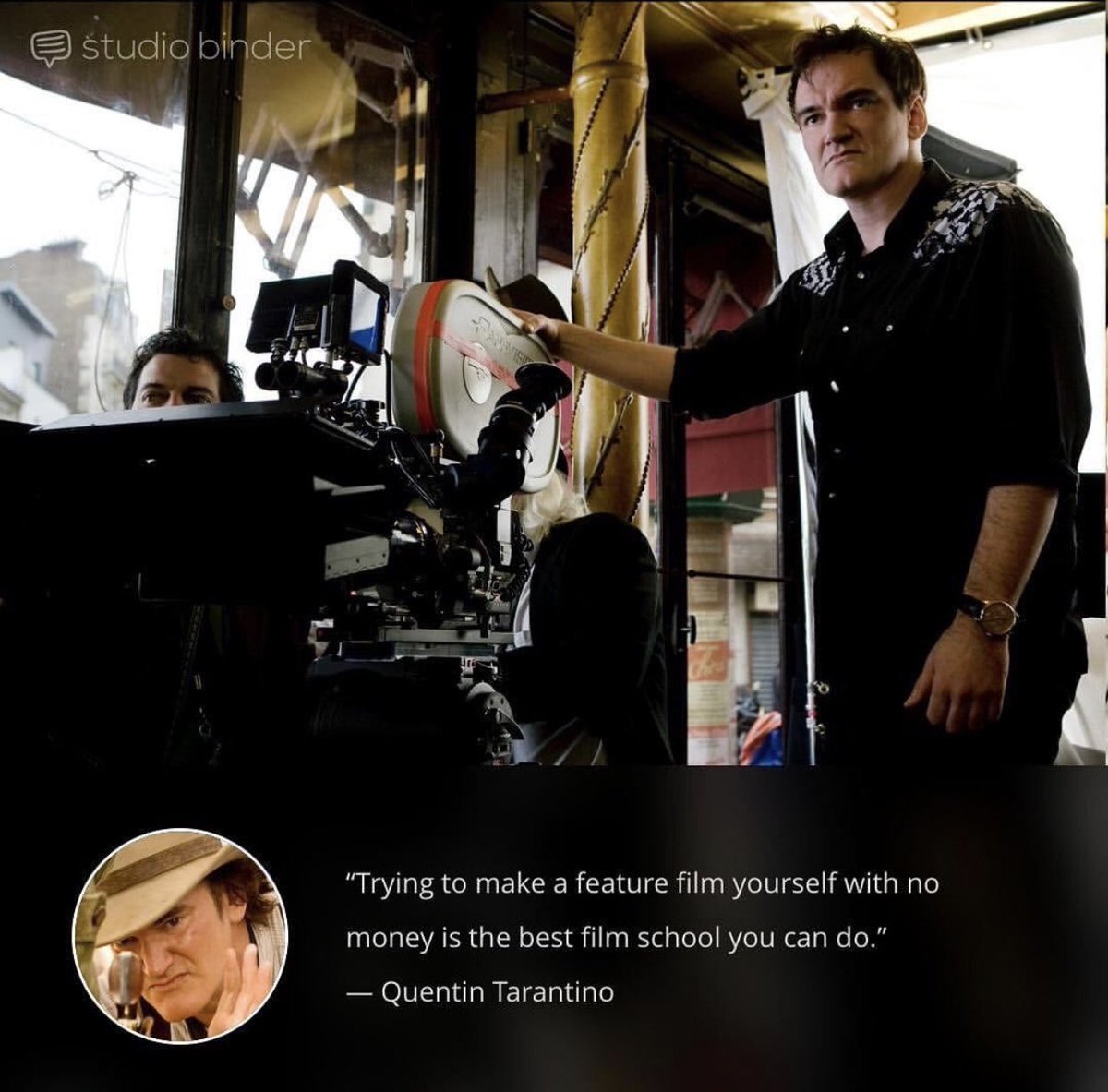 “Trying to make a feature film yourself with no money is the best film school you can do” 
- Quentin Tarantino 

#filmmaking #MakeYourFilm #filmschool #indiefilm via <a href="/studiobinder/">StudioBinder</a> #podernfamily