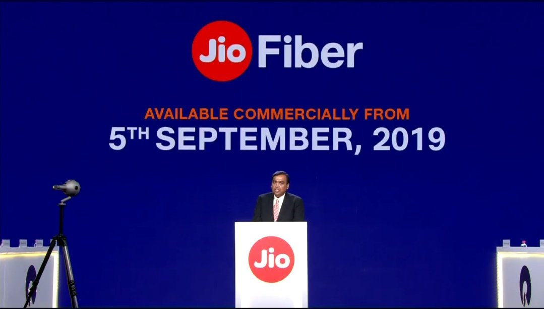techfixz's tweet photo. #JioFiber official date announced. https://t.co/PZSsKMhBME