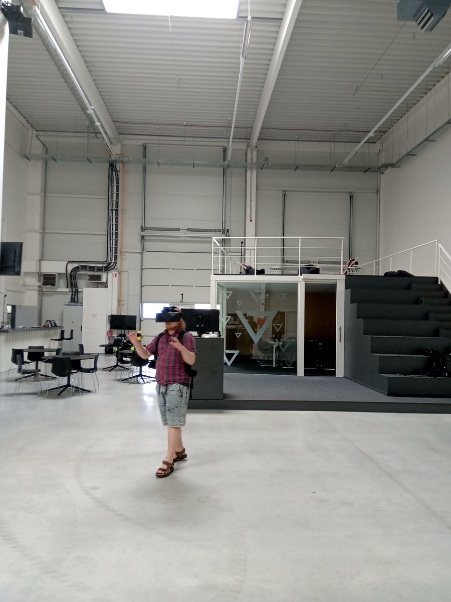 Impressive VR installation in the showroom of our partner @Virtuplex in Prague.
Massive size: 25 x 25 m run by LIGHTSHAPE’s Holodeck Control Center HCC, combining High End Head Mounted Display XTAL with Mo-Sys Tracking System and Leap Motion for gesture control. #xtal #techboost