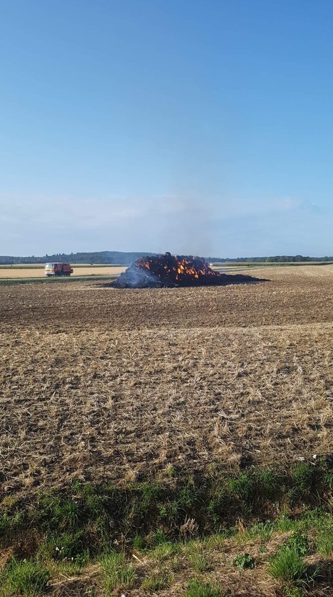 JA_IDF's tweet photo. #FDT2019
👉 Incompréhension ce matin après l’incendie criminel 150 ballots de paille  du Festival! Tant de bêtises dans un acte lâche! 🤬
👉 Nous avons une pensée pour la famille Lavenant mais aussi pour notre collègue éleveur qui devait recevoir cette paille ! 😰 https://t.co/TkiovivMmH