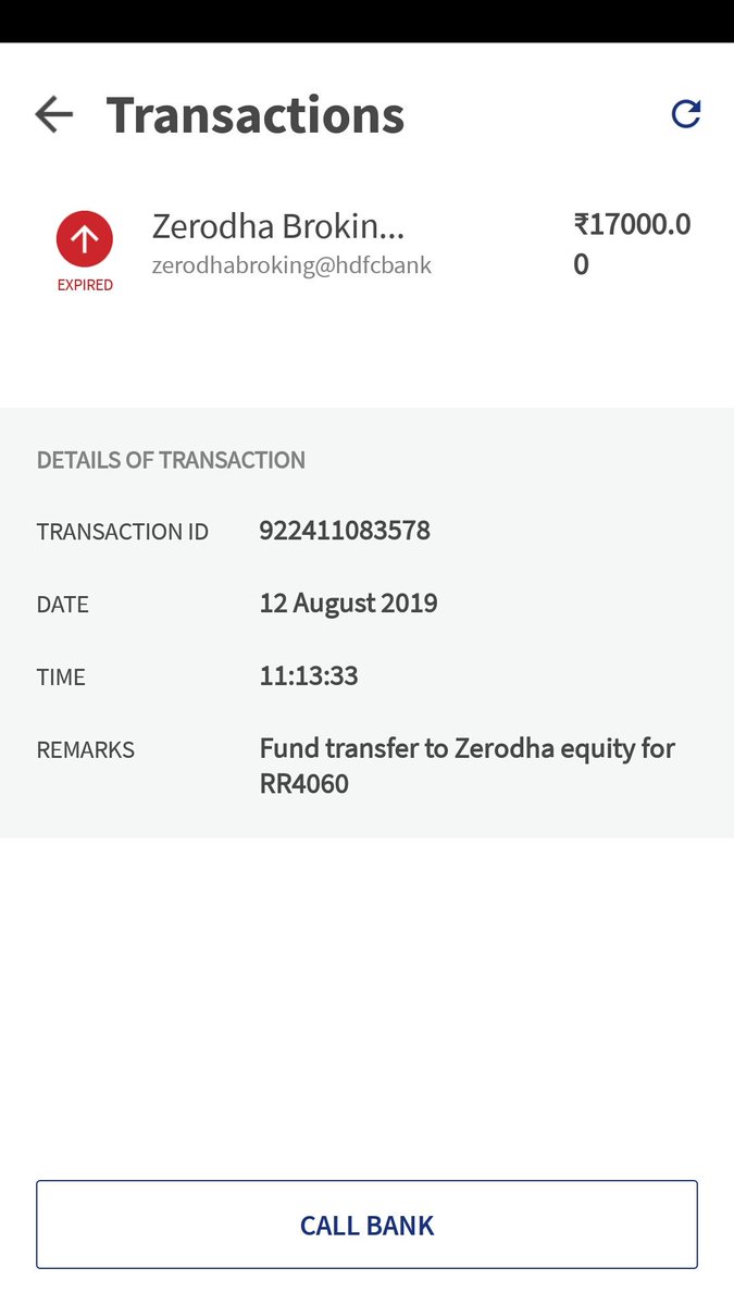 Screenshot of fraudulent request from zerodhabroking <at> hdfcbank. Disgusting behaviour by Zerodha.