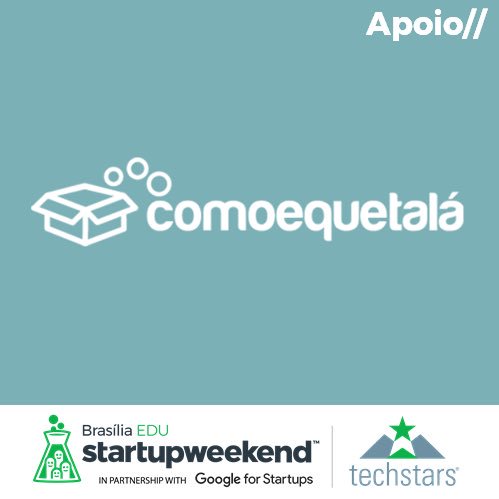 A Comoequetalá acredita na inovação e no empreendedorismo e é uma das apoiadoras do Techstars Startup Weekend Brasília Educação que acontecerá de 23 a 25 de agosto de 2019.

Compre o seu ingresso agora mesmo! Acesse: bit.ly/swbsbedu 

#swbsbedu #startupweekend