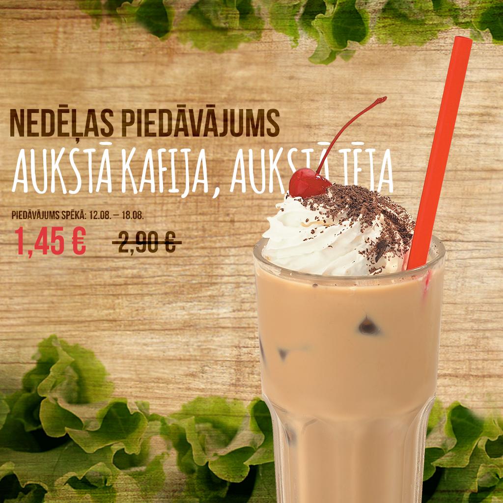 Vasara nav beigusies ☀️ un mēs arī turam īkšķus par siltu laiku, tāpēc šīs nedēļas piedāvājumā aukstā kafija un aukstā tēja!