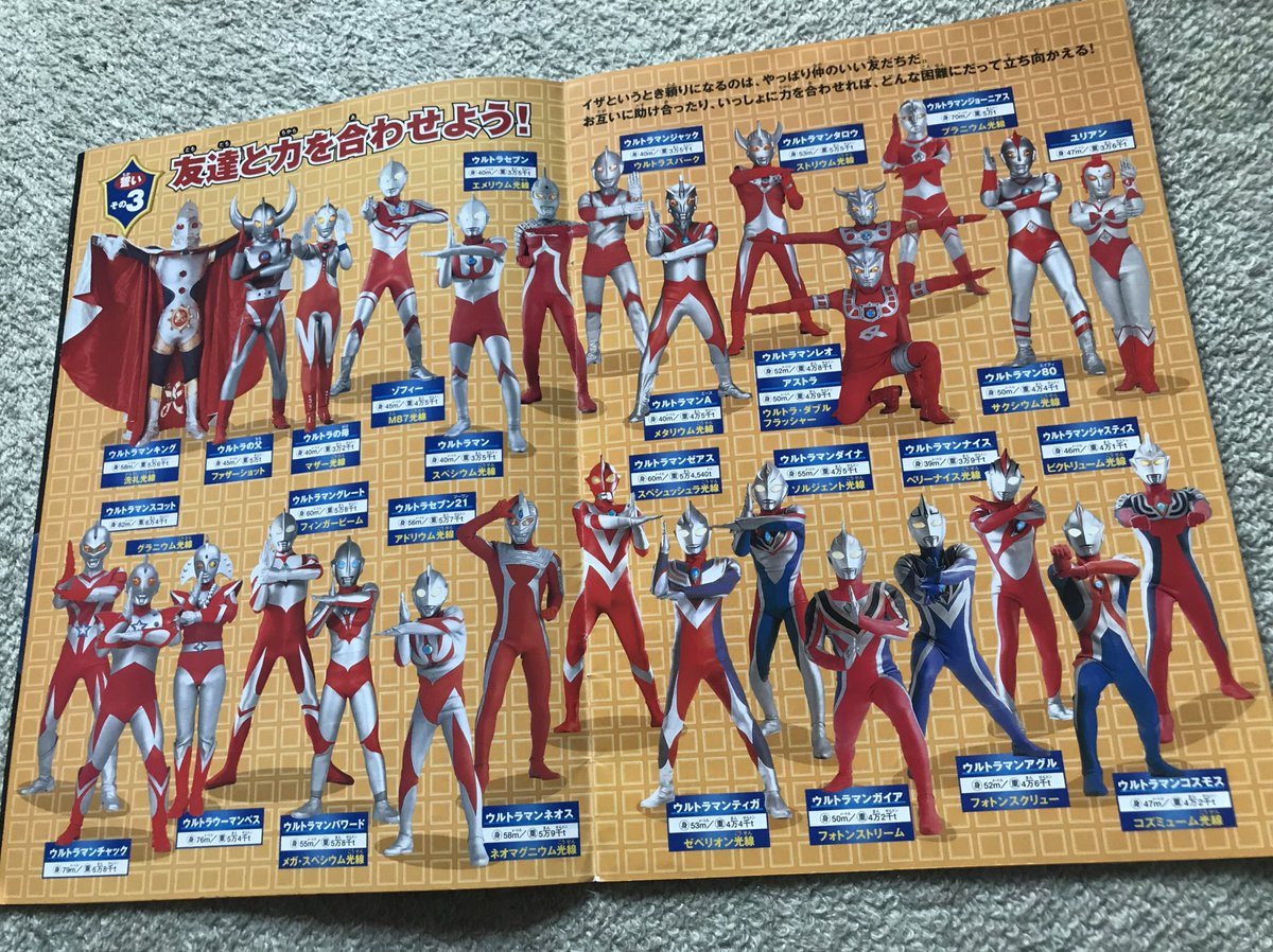 ウルフェス2003のパンフ。 何気にウルトラマン達の必殺ポーズの写真