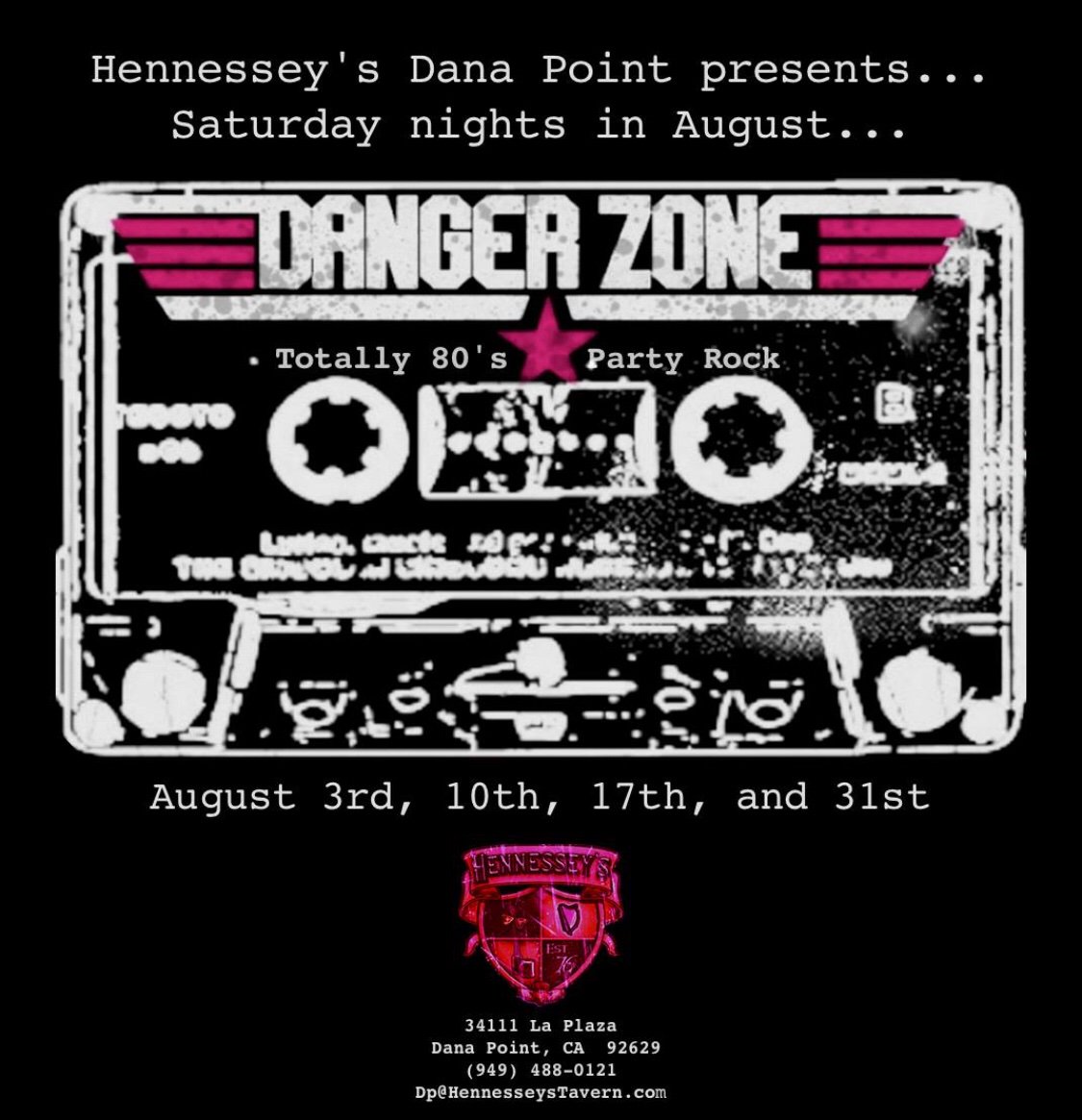 VacaJsvbass's tweet photo. Saturday’s in August 2019!! @dzpartyband will be rocking @HennesseysTavDP  dana point!!! 
i’ll be slapping some golden bass! #’80’smusic https://t.co/vVLJbc9J6W