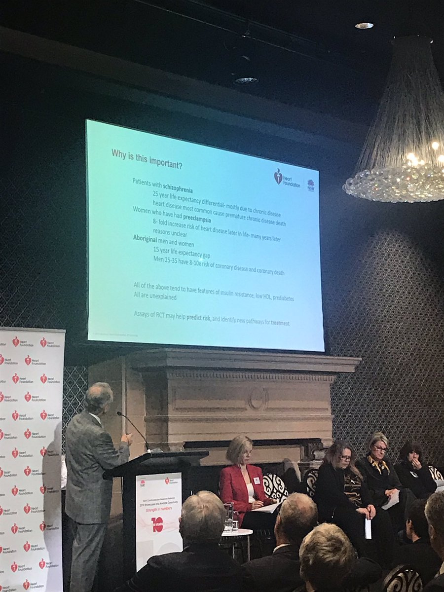 NSWCVRN's tweet photo. Prof @kritharides speaks to the audience about his successful @NSWHealth CVD Capacity Building Research Program Grant, which will look at the role cholesterol in CVD with a focus on at risk populations #CVRN2019 #strengthinnumbers https://t.co/L9vM8I6yr4