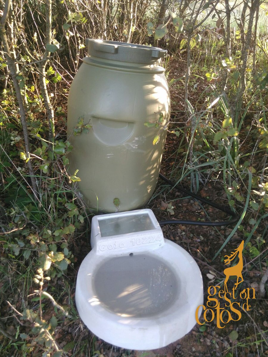 Bebedero menor (bidón +pileta hormigón): 44 €
Bidón de 60 l color verde con goma
Pileta hormigón modelo campo
Opción de bidón de 120 litros. 
Pida presupuesto a través del mail: info@gestiondecotos.com o del teléfono 926 23 20 29
gestiondecotos.com/infraestru…/comederos-bebederos/…/