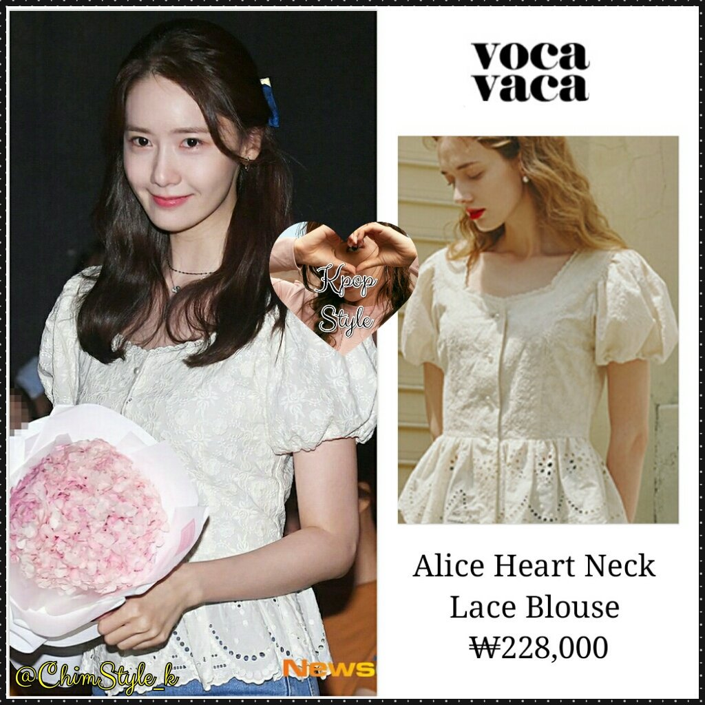ChimStyle_k's tweet photo. 190811 #SNSD #YoonA @ #EXIT Stage Greeting Event in Seoul ❤️
     Blouse: VOCA VACA - Alice Heart Neck Lace Blouse (₩228,000)
#SNSDfashion #SNSDstyle #YoonAFashion #YoonAStyle #ImYoona #GirlsGeneration https://t.co/dGM8jzy0kk