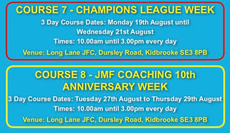 longlanejfc's tweet photo. 🔵⚫️ Upcoming events with JMF coaching here at Long Lane this summer ☀️

#upthelane🔵⚫️ #JMFWay https://t.co/0SsVIkqHAw