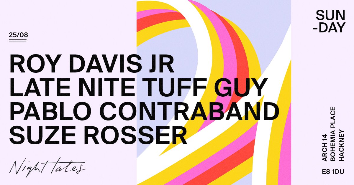 JUST ANNOUNCED 💘💘 @LateNiteTuffGuy joins @RoyDavisJr for a Bank-Holiday terrace special. Full details: bit.ly/RoyJrNT