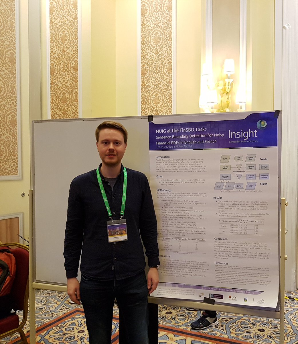 TobiasDaudert's tweet photo. Thank you for the great organization #FinNLP I'm very happy with all the feedback received today. Thanks as well to my co-author @sina_ahm for his collaboration on two successful works :) @IJCAIconf @insight_centre @nuigalway https://t.co/veCD42o2Ei