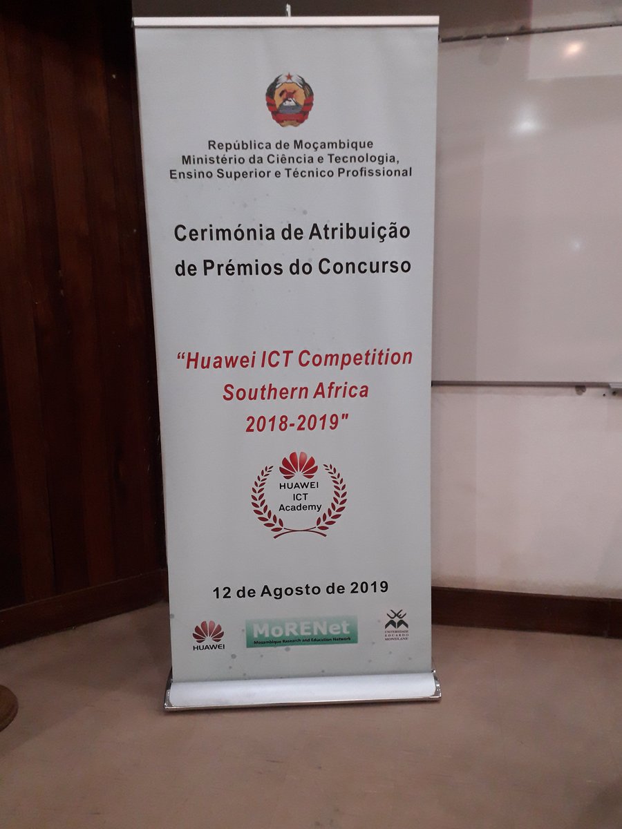 MoRENet12's tweet photo. Daqui a pouco, o evento de premiação da #huaweiICTCompetition2018-2019 no Campus da UEM_Complexo pedagógico
#Morenet
#MCTESTP
#UEM https://t.co/k81N76H2cf