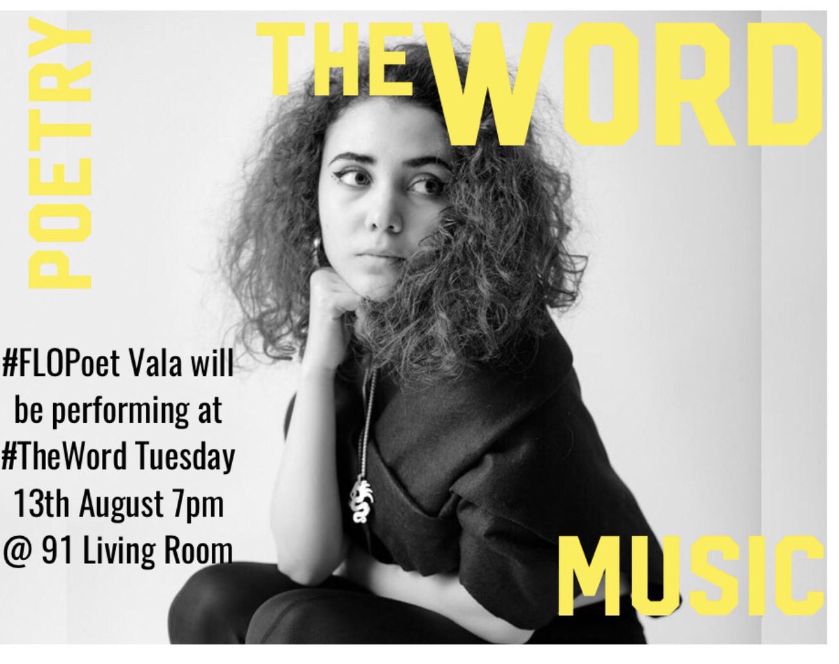 CBlackMusicPR's tweet photo. See you tomorrow at @91livingroom for #TheWord!
#openmic #flopoets #poetry meets #music in association with @FloVortex and @bookabeat doors open 7pm! £5 on the door! #solomonthewizard #vala https://t.co/eWhJUXQMMl