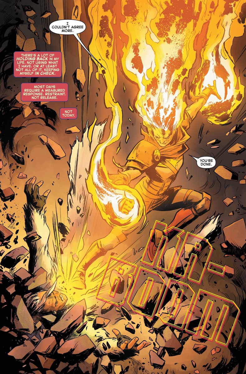 Nuclear Man is extremely strong, possessing the strength to lift