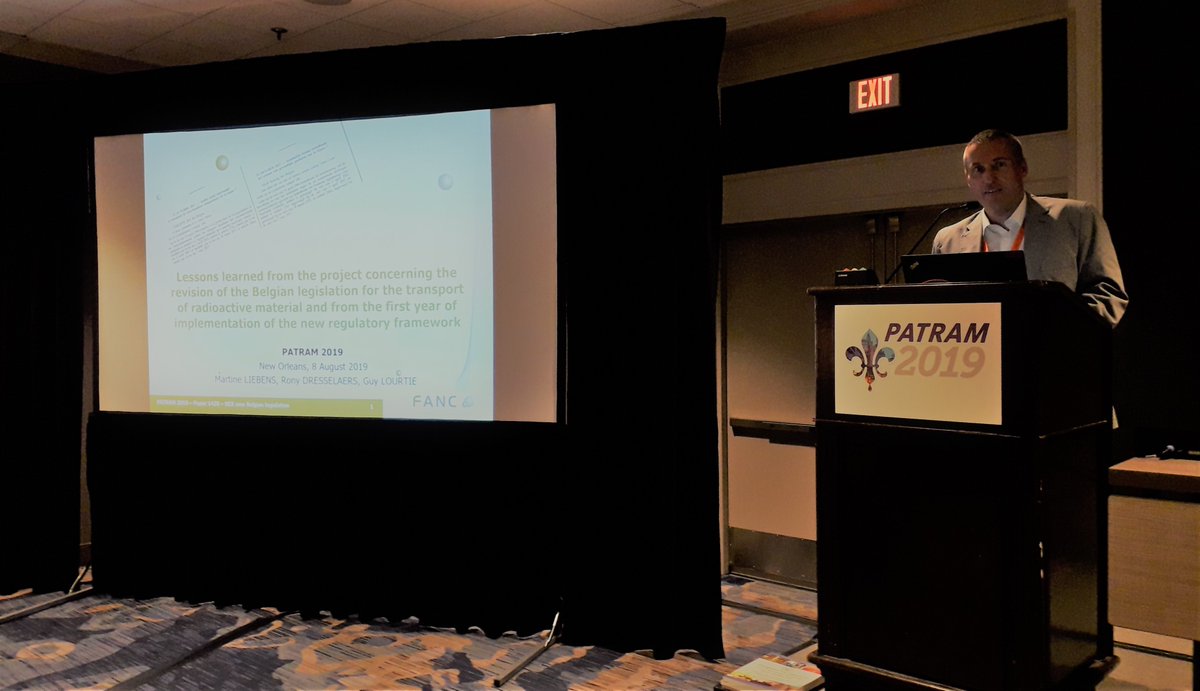FANC_AFCN's tweet photo. Last week, our colleagues Thomas and Guy exchanged 🇧🇪 good practices at an international symposium on #safe transport 🚚 ✈️and packaging 📦 of #radioactive material #PATRAM2019 #Togethertoprotect https://t.co/ZtzKLCudpy