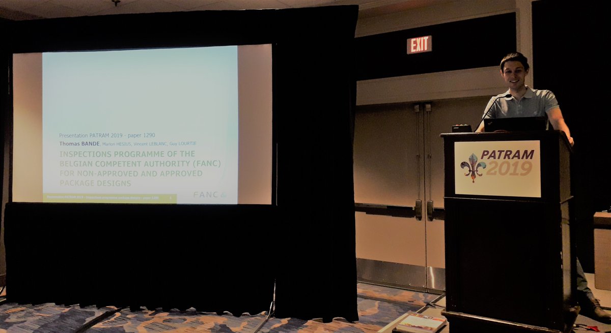 FANC_AFCN's tweet photo. Last week, our colleagues Thomas and Guy exchanged 🇧🇪 good practices at an international symposium on #safe transport 🚚 ✈️and packaging 📦 of #radioactive material #PATRAM2019 #Togethertoprotect https://t.co/ZtzKLCudpy