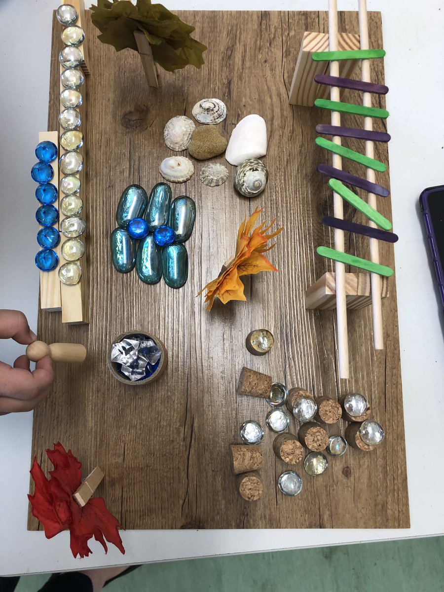 Love the way Ss used Loose Parts to share stories of memories that fill their hearts💜 @PsElderslie This is a story of an adventure to a magical park! @Clarke4535 <a href="/raeannegulic/">Raeanne</a> #looseparts #eps202vision