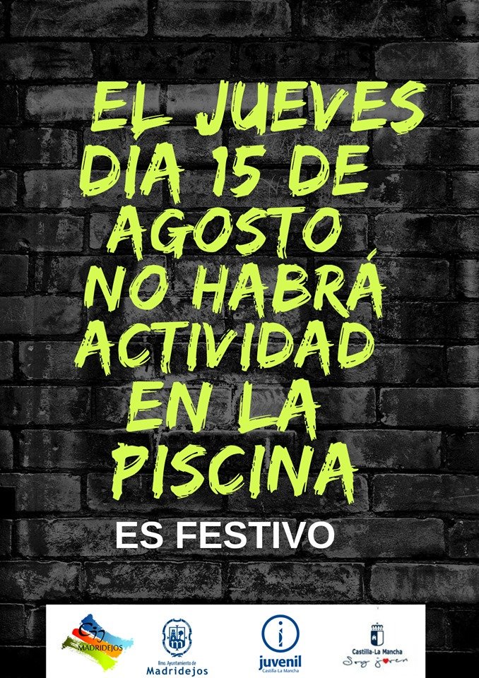 🤩JUEVES EN FORMA🤩 <a href="/CijMadridejos/">Cij Madridejos</a> 
🗣Con motivo de la festividad del día 15, no se reallizará ninguna actividad de las que se realizan los jueves.