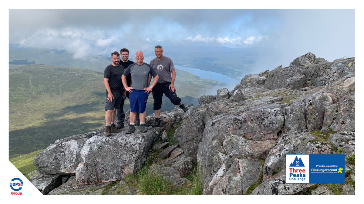 DPSGroupLIVE's tweet photo. 🗻 Our intrepid team of Colin, Steve, Mike and Det headed out to kick-off their training for the Three Peaks Challenge at the weekend, with a hike up Schiehallion (1083m). The guys are raising funds for @FifeGingerbread, in October.

You can donate here 👉 https://t.co/bn9WTPLIcy https://t.co/CH0yp2gef3