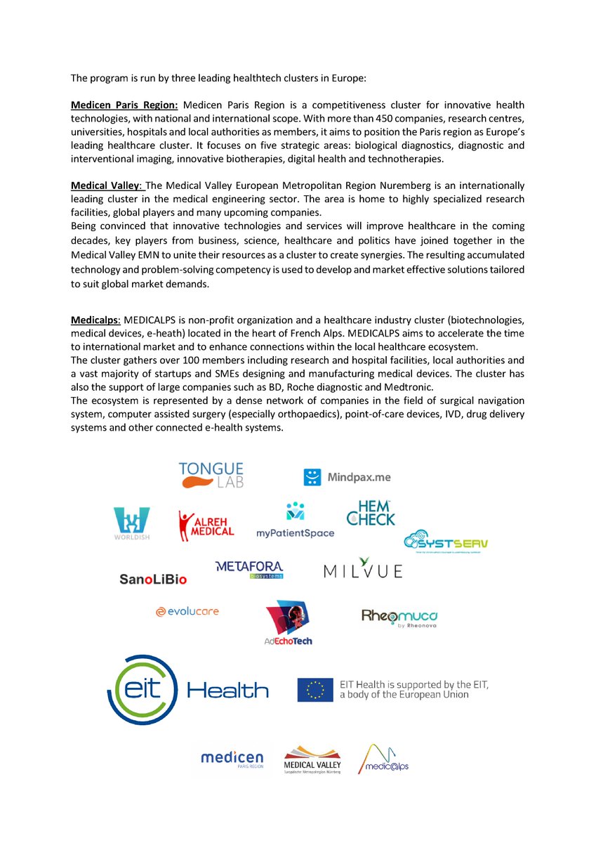 <a href="/Mindpax/">MINDPAX.ME</a> is one of the 13 European companies selected under EIT Health GO GLOBAL PROGRAM to reach Canadian market and healthtech innovation hubs

#eithealthgoglobalprogram #digitalhealth #mentalhealth #mindpax