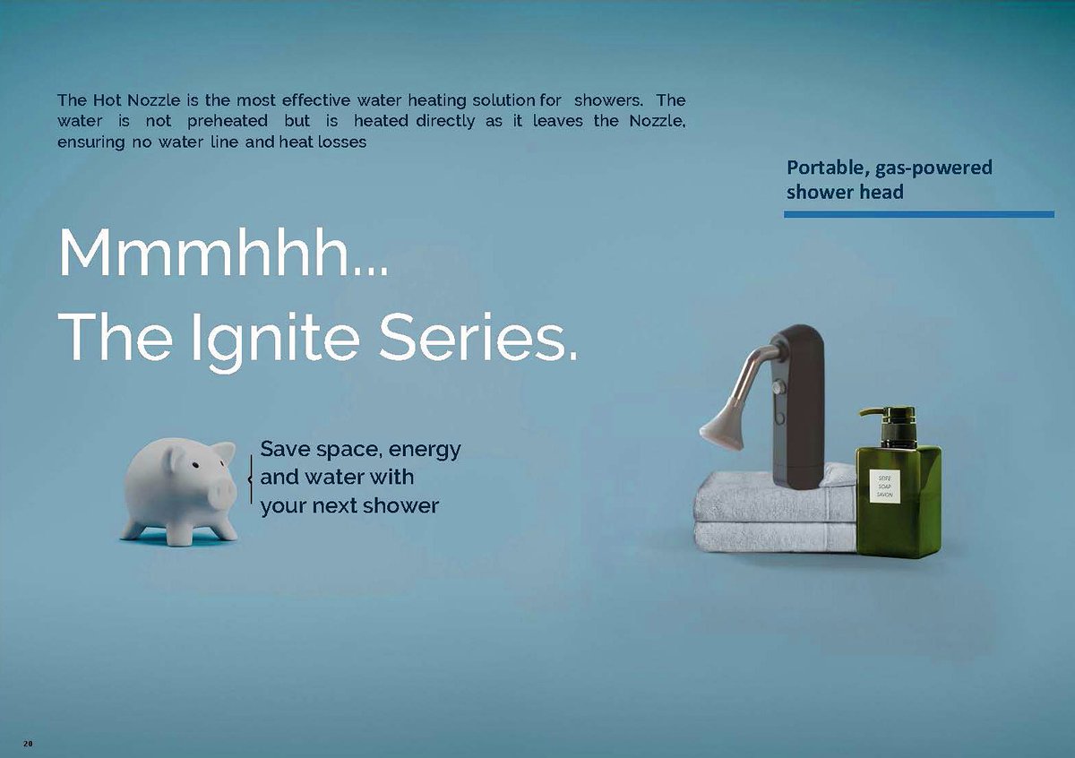 hot_nozzle's tweet photo. Introducing the Ignite Series. Our range of gas powered devices that are best suited for efficient water and energy efficiency. They're sleek and portable as well😉
#hotnozzle #portable #water #waterheating #innovation #cleantech https://t.co/lIqEBjQGLm