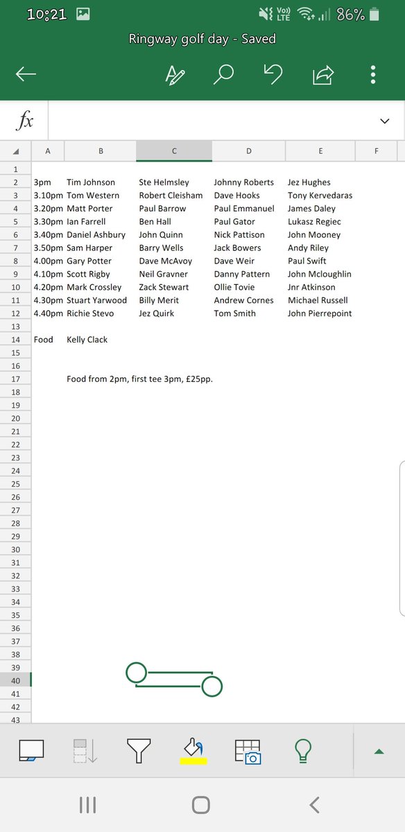 BIGGANorthWest's tweet photo. Tee time sheet for the golf @GreensRingway on the Thursday 15th August. If you have asked to play and can't see your name please contact @GazBurg031 and he will add you in. https://t.co/0US25jybDX