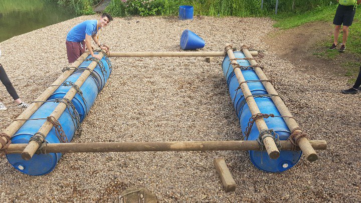 ESCadetsTeam's tweet photo. So the kettering cadets are on their residential first task is to design a raft then build it then sail on it, so make the design with twigs and pebbles then start building @annmarielawson1 @CIJulesMead @NorthantsChief https://t.co/iPrFkADtFH