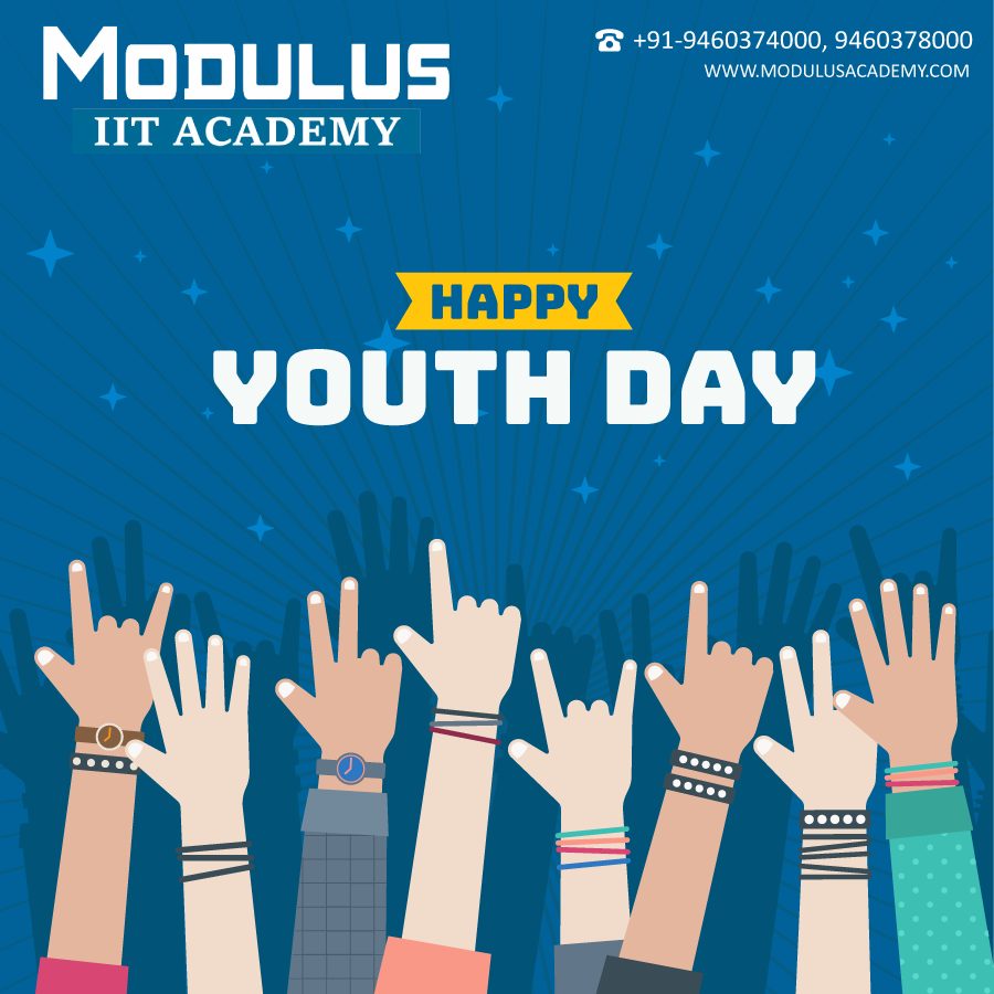 ModulusAcademy's tweet photo. Youth is energetic, hopeful, fearless, smart and determined. Youth is the future of a country. Youth is making the impossible possible. Celebrate this amazing phase on International Youth Day with Modulus Academy.
#InternationalYouthDay #IITInstitute #Alwar #Sikar #ModulusAcademy https://t.co/TB6S0znaH5