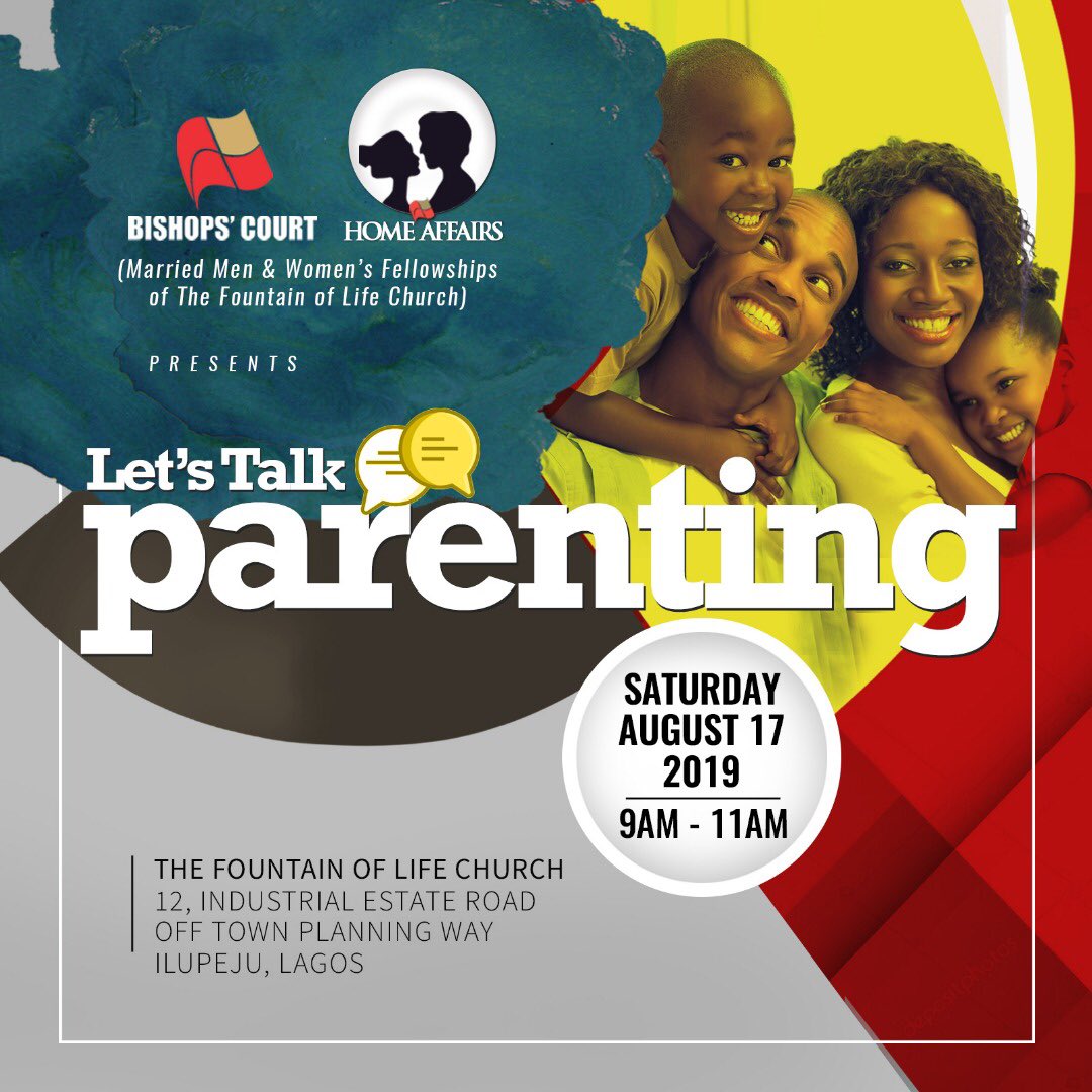 TFOLC's tweet photo. Something special is happening this month! @homeaffairstfolc and @bishopscourtng are having a join fellowship.

If you are a married man or woman, don’t miss this special joint fellowship which will focus on Parenting
#TFOLC #FountainOfLife #GodsUnfailingCovenant https://t.co/2ME54Bmx3o